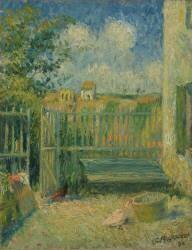 The Courtyard of Maison Rondest (Camille Pissarro) - Muzeo.com