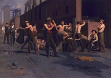 La pause de midi des métallurgistes (Thomas Pollock Anshutz) - Muzeo.com