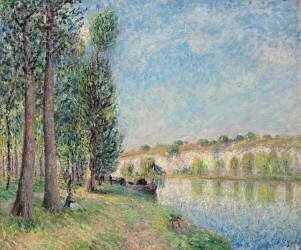 The Loing at Moret (Alfred Sisley) - Muzeo.com