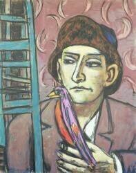 L'homme à l'oiseau (Max Beckmann) - Muzeo.com