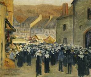 The Market at Pont-Aven (Emile Bernard) - Muzeo.com