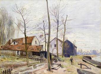 The Mills of Moret (Alfred Sisley) - Muzeo.com