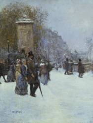 The Promenade in Paris (Jean-François Raffaelli) - Muzeo.com