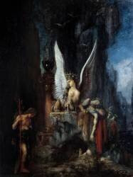 The traveler or Oedipus traveler or the Egalite before Death Oedipus in front of the sphinx (Gustave Moreau) - Muzeo.com