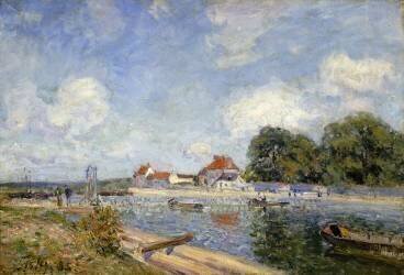 The Weir on the Loing at Saint-Mammes (Alfred Sisley) - Muzeo.com