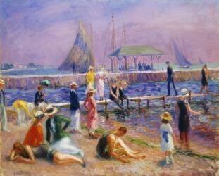 Town Pier - Blue Point (William James Glackens) - Muzeo.com