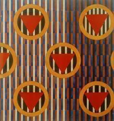 Triangles rouges dans des cercles (Lioubov Popova) - Muzeo.com