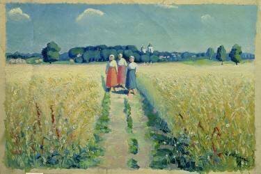 Trois femmes sur une route (Kazimir Malevitch) - Muzeo.com
