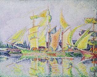 Trois mâts jaunes (Paul Signac) - Muzeo.com