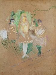 Trois personnages aux Folies-Bergères (Henri de Toulouse-Lautrec) - Muzeo.com
