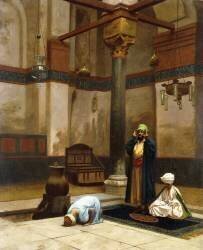 Trois personnes priant dans la mosquée du coin (Jean-Léon Gérôme) - Muzeo.com