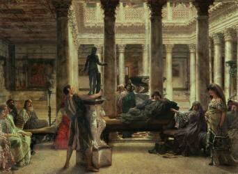Un amateur d'art romain (Lawrence Alma-Tadema) - Muzeo.com