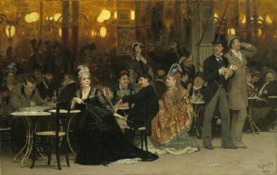 Un café parisien (Ilya Répine) - Muzeo.com