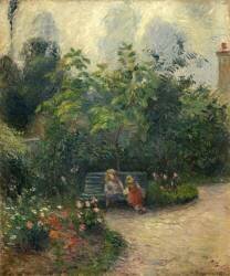Un coin de jardin à L'Hermitage (le jardin des Mathurins) (Camille Pissarro) - Muzeo.com