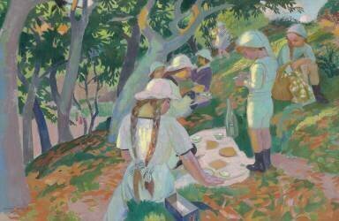 Un goûter sous les marronniers (Maurice Denis) - Muzeo.com
