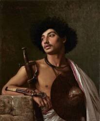 Un guerrier Bischari (Jean-Léon Gérôme) - Muzeo.com