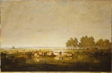 Un Marais dans les landes (Théodore Rousseau) - Muzeo.com