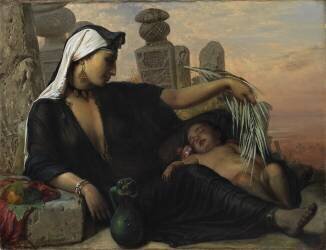 Une femme égyptienne Fellah avec son bébé (Elisabeth Maria Anna...) - Muzeo.com