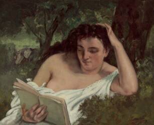 Une jeune femme lisant (Gustave Courbet) - Muzeo.com