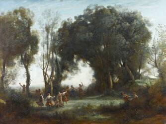 Une matinée ; la danse des nymphes (Jean-Baptiste Camille Corot) - Muzeo.com