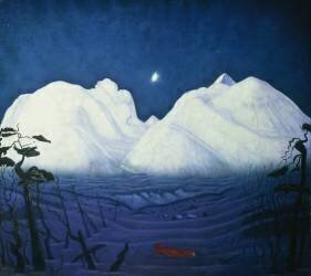 Une nuit d’hiver dans la montagne (Harald Sohlberg) - Muzeo.com