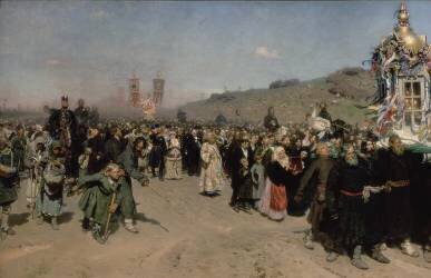 Une procession religieuse dans la province de Koursk (Ilya Répine) - Muzeo.com