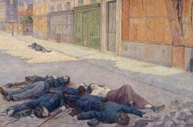 Une rue de Paris en mai 1871 ou La Commune (Maximilien Luce) - Muzeo.com