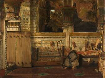 Une veuve égyptienne à l'époque de Dioclétien (Lawrence Alma-Tadema) - Muzeo.com
