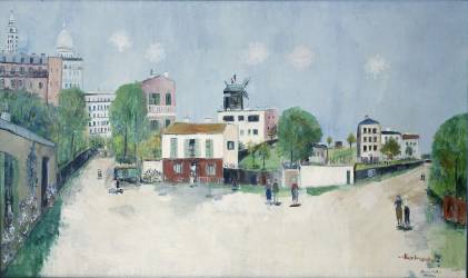 Une vue de Montmartre (Maurice Utrillo) - Muzeo.com