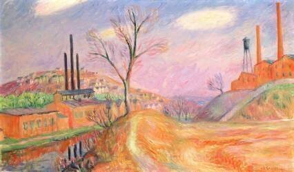 Usines dans un paysage (William James Glackens) - Muzeo.com