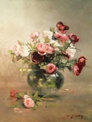 Vase et roses (Eva Gonzales) - Muzeo.com