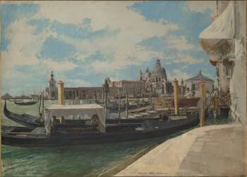 Venise : le Grand Canal, vue prise du seuil de la Casa Fumagalli (Jean-Louis-Ernest Meissonier) - Muzeo.com
