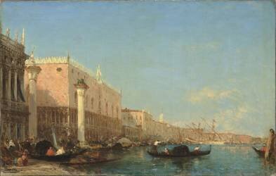 Venise, embarcadère du palais ducal (Félix Ziem) - Muzeo.com