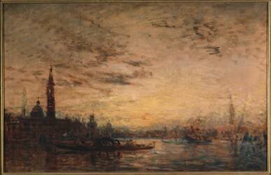 Venise; la Giudecca au crépuscule (Félix Ziem) - Muzeo.com