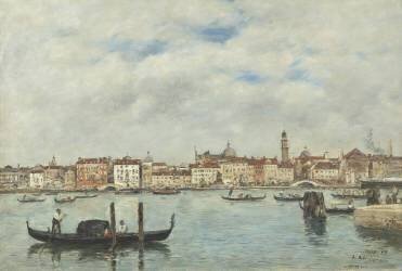 Venise. Quai des esclavons (Eugène Boudin) - Muzeo.com