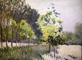 Verger et Allée d'Arbres (Gustave Caillebotte) - Muzeo.com