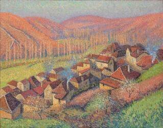 View of the centre of Labastide du Vert (Henri Martin) - Muzeo.com