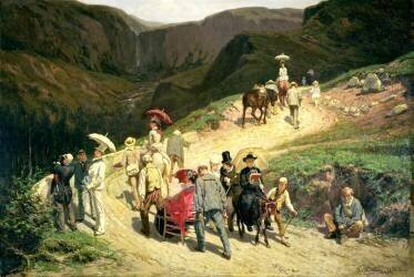 Voyageurs en Auvergne (Constantine Savitski) - Muzeo.com
