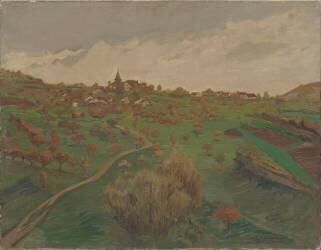 Vue de Belmont près de Lausanne, paysage automnal (Théophile Alexandre Steinlen) - Muzeo.com