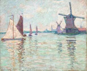 Vue de Hollande, bateaux à voiles (Armand Guillaumin) - Muzeo.com