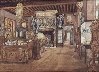 Vue de la salle de la Ferronnerie de l'hôtel de Cluny (Georges Quilliard) - Muzeo.com