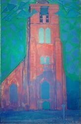 Vue de l'Eglise de Dombourg, Pays-Bas (Piet Mondrian) - Muzeo.com
