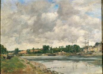 Vue de l'estuaire de la Somme, à Saint-Valery-sur-Somme (Eugène Boudin) - Muzeo.com