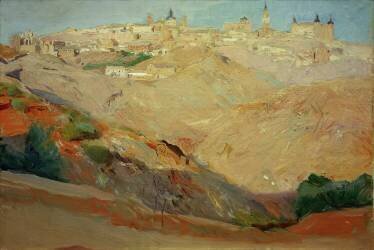 Vue de Tolède (Joaquin Sorolla y Bastida) - Muzeo.com