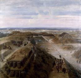 Vue des fortifications de Paris pendant le siège (Henri Félix Emmanuel...) - Muzeo.com