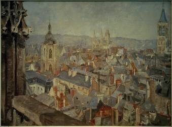 Vue des Toits de Rouen (Ludovic Piette) - Muzeo.com