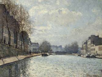 Vue du canal Saint-Martin, Paris (Alfred Sisley) - Muzeo.com