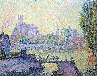 Vue du pont d'Auxerre (Paul Signac) - Muzeo.com