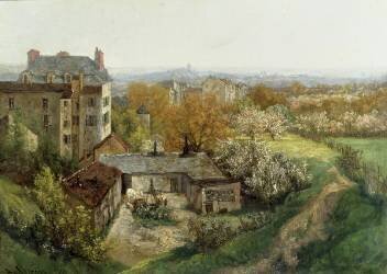 Vue du Vieux Montmartre (Alexandre René Véron) - Muzeo.com