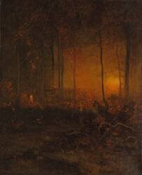 Watching the Sun Glow (George Inness) - Muzeo.com